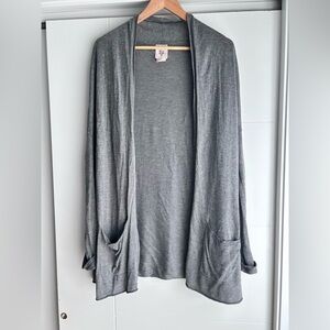 Billabong Gray Open Front Cardigan